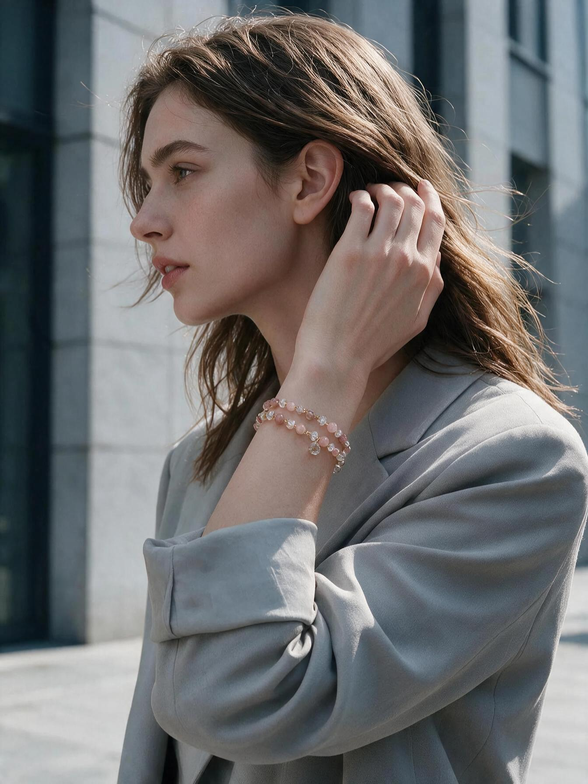Blush‑Hue Twin Loop