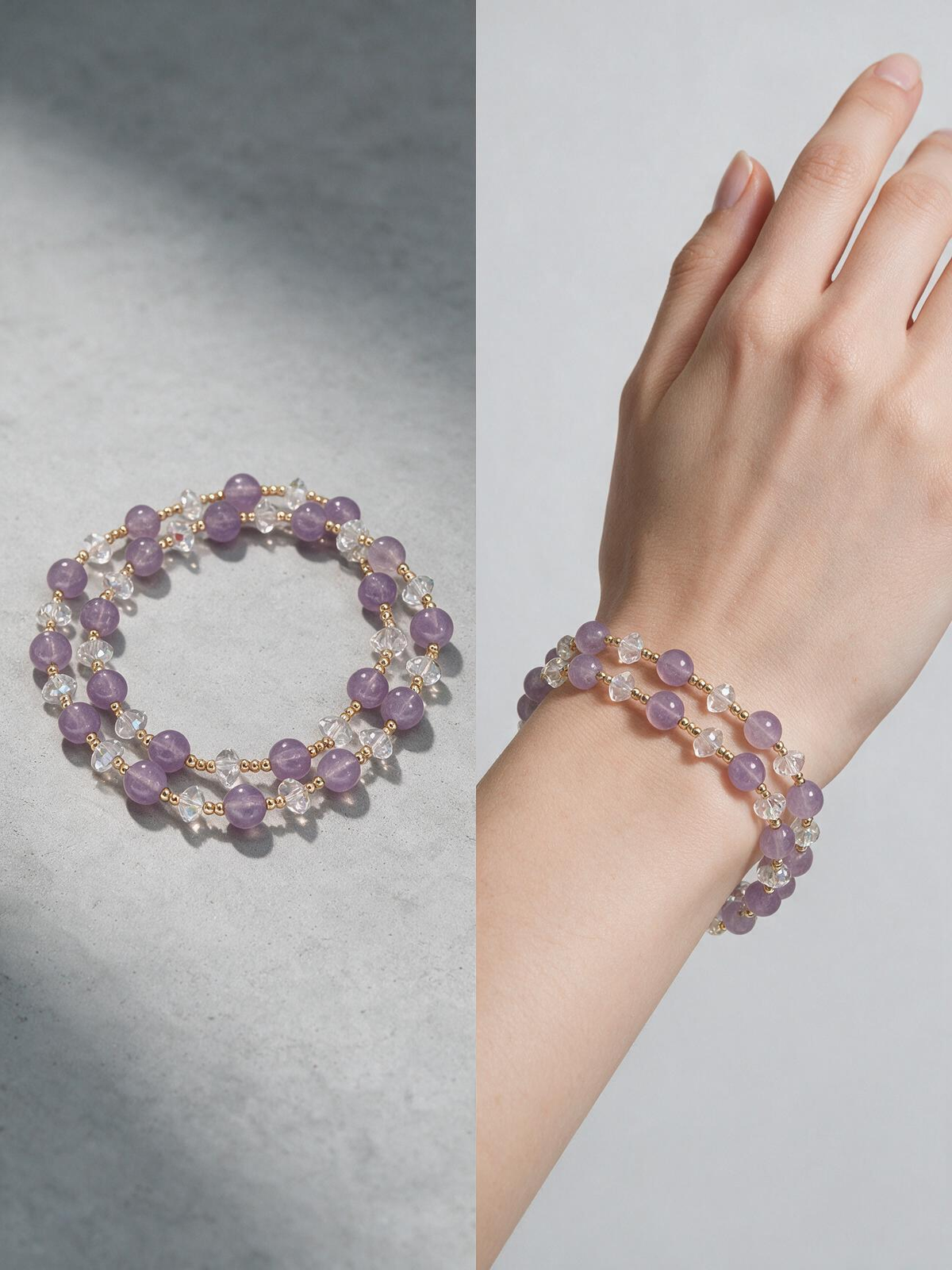 Lilac‑Breeze Wrap Bracelet