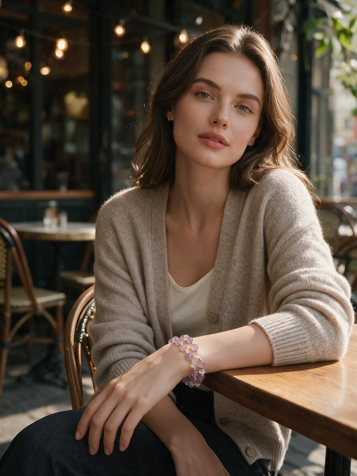 Lilac‑Breeze Wrap Bracelet