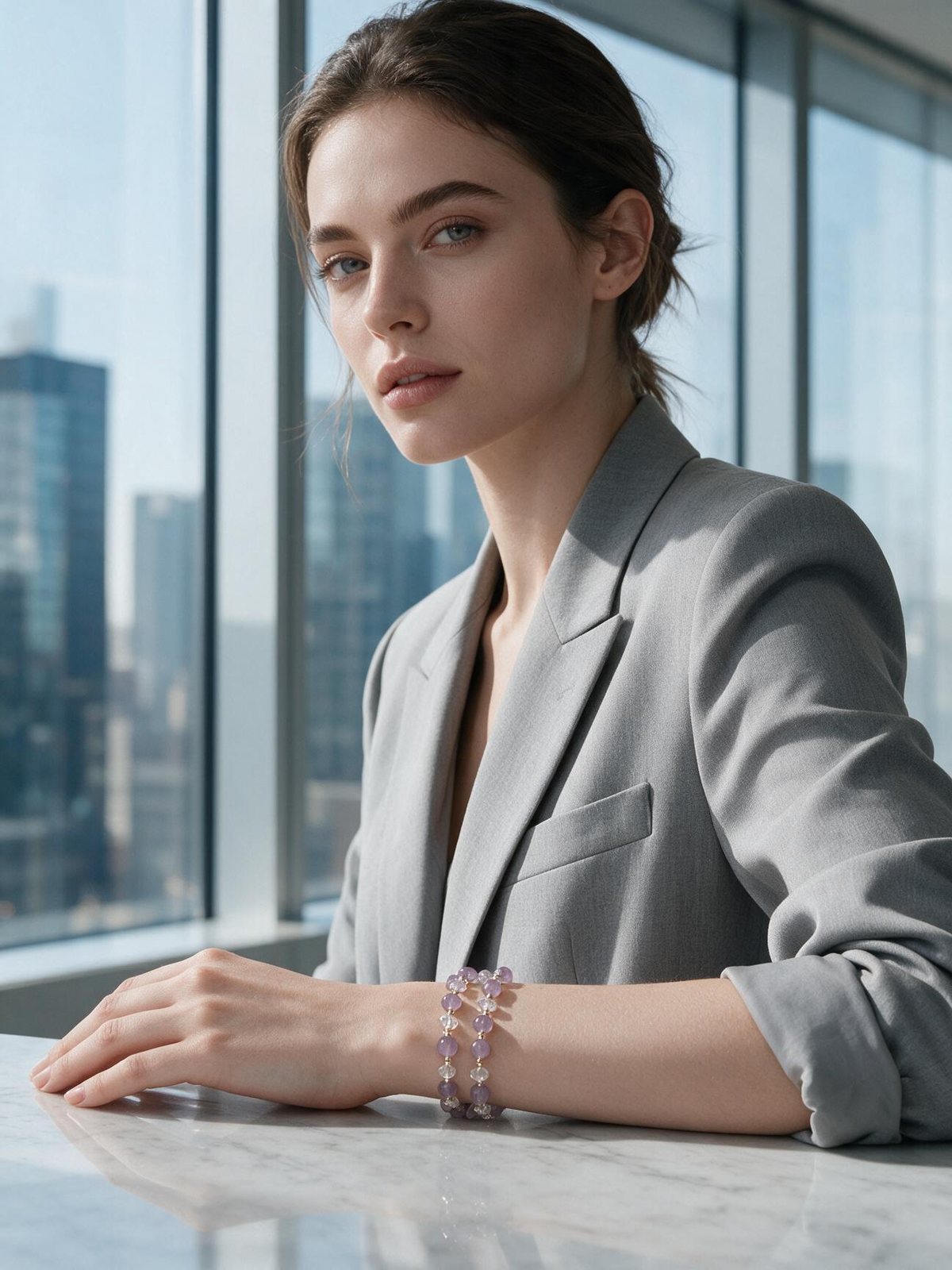 Lilac‑Breeze Wrap Bracelet