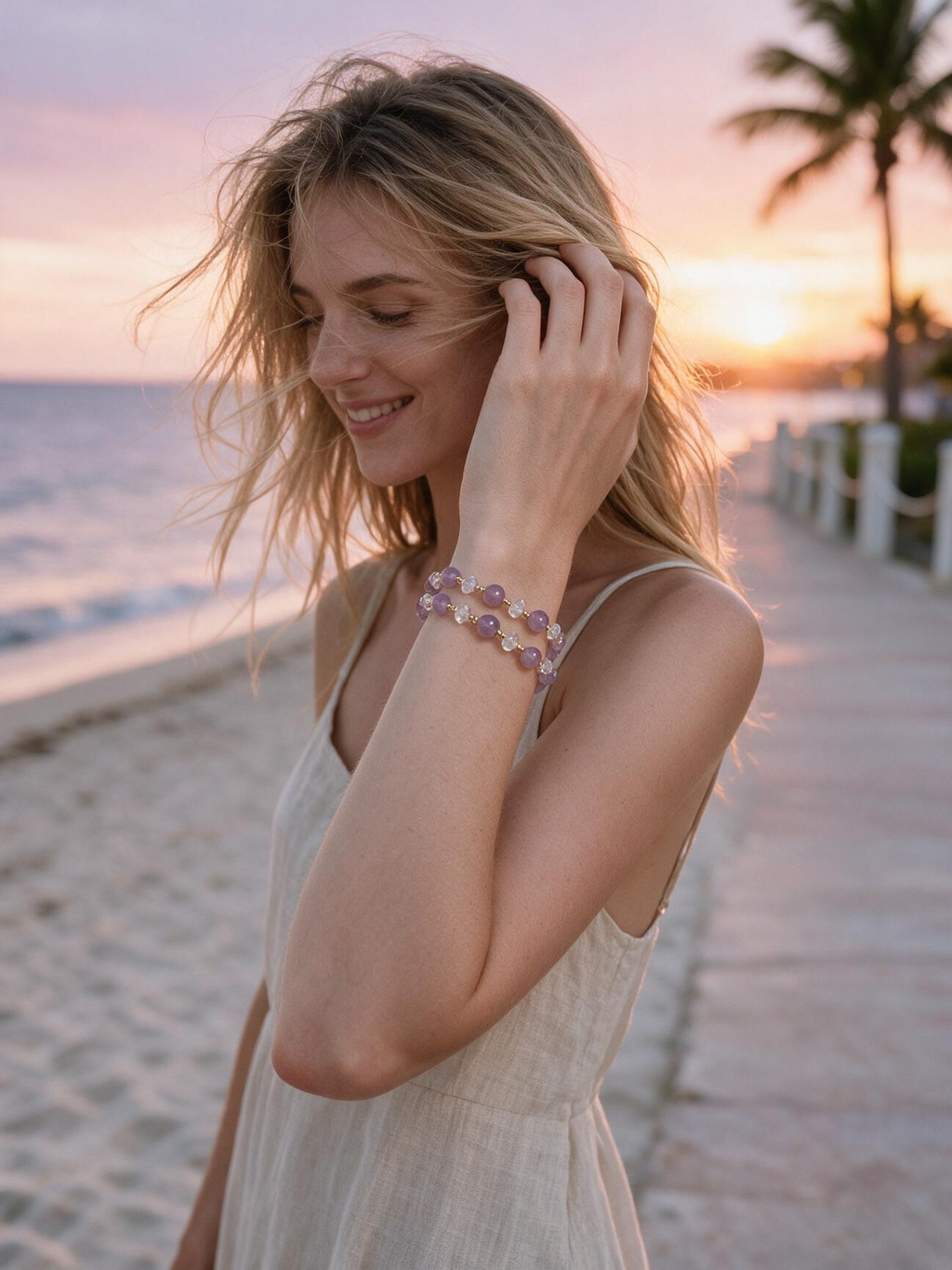 Lilac‑Breeze Wrap Bracelet